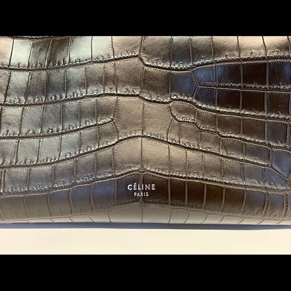 AUTHENTIC CÉLINE BAG CROCODILE & LAMBSKIN LINING - Picture 2 of 8